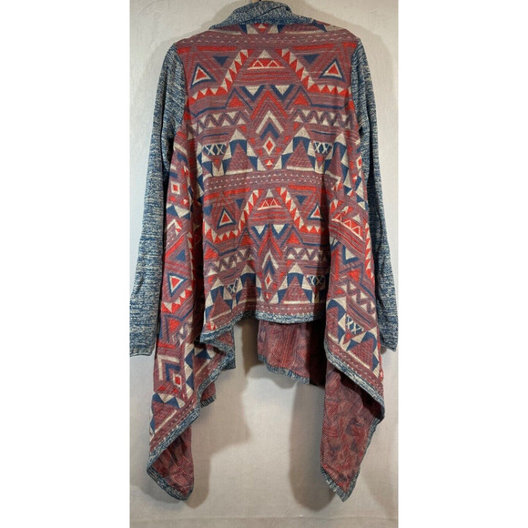 Lucky Brand Women's Open Front Cardigan Knit Sweater Multicolor Sz XS Aztec C30 - Picture 4 of 5